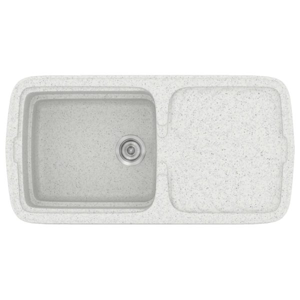 Νεροχύτης Κουζίνας Sanitec Classic 306-01 Granite White 96x51cm