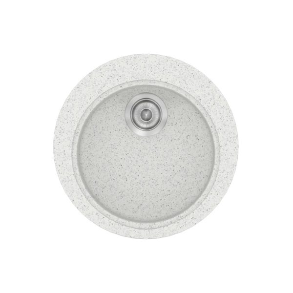 Νεροχύτης Κουζίνας Sanitec Classic 316-01 Granite White Ø48cm