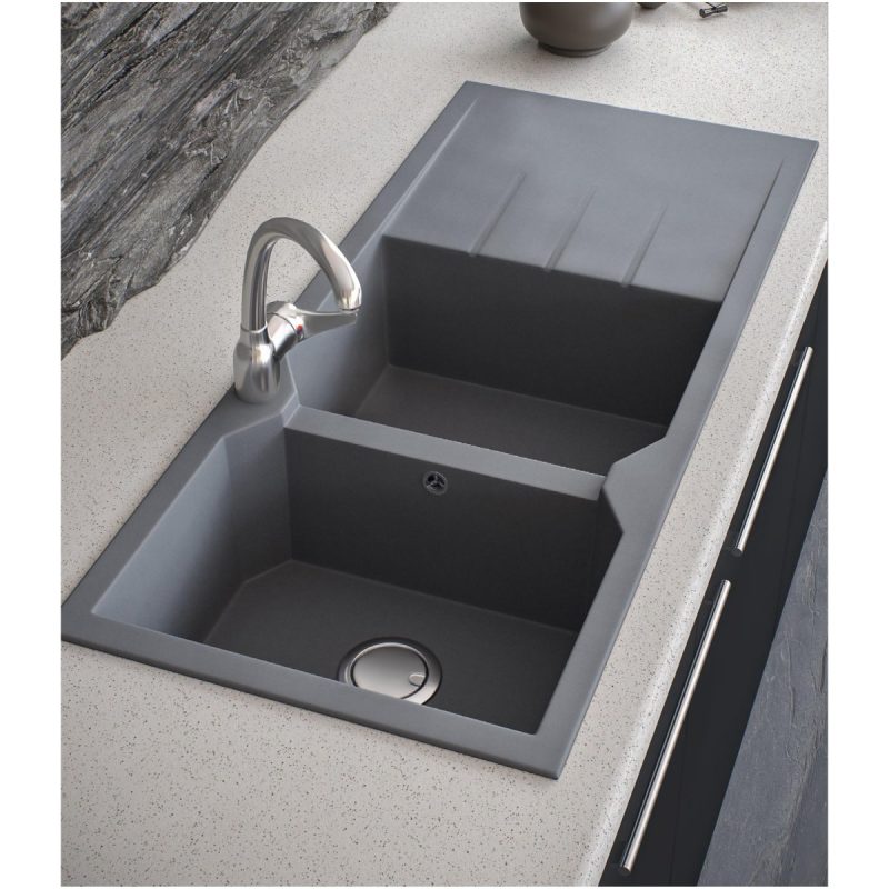 Νεροχύτης Κουζίνας Sanitec Ultra Granite 800-32 Sabbia 116x50cm