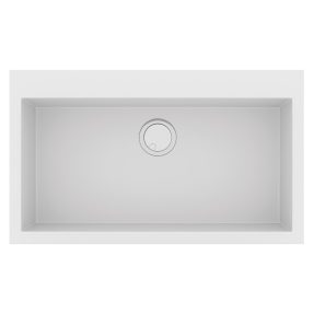 Νεροχύτης Κουζίνας Sanitec Ultra Granite 813-30 Bianco 45x50cm