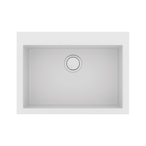 Νεροχύτης Κουζίνας Sanitec Ultra Granite 815-30 Bianco 70x50cm