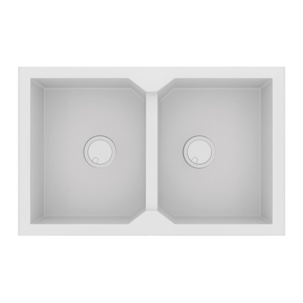 Νεροχύτης Κουζίνας Sanitec Ultra Granite 818-30 Bianco 86x50cm
