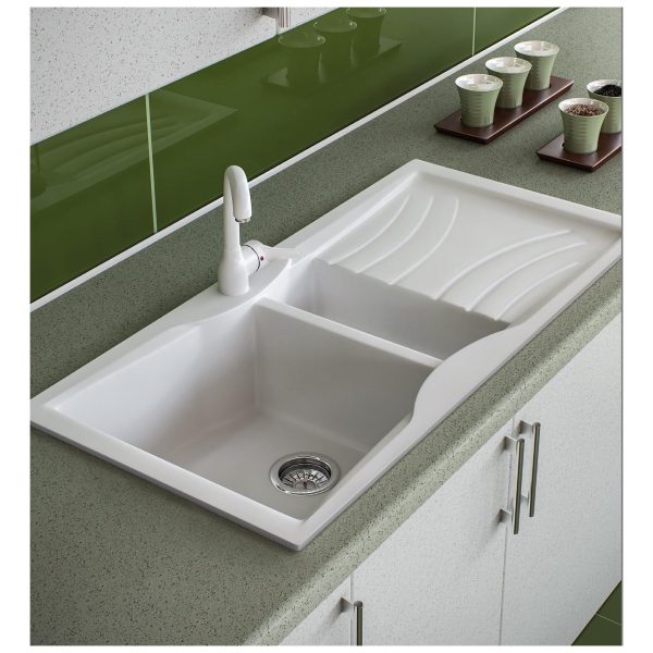 Νεροχύτης Κουζίνας Sanitec Classic 329-20 Granite Terracota 104x51cm