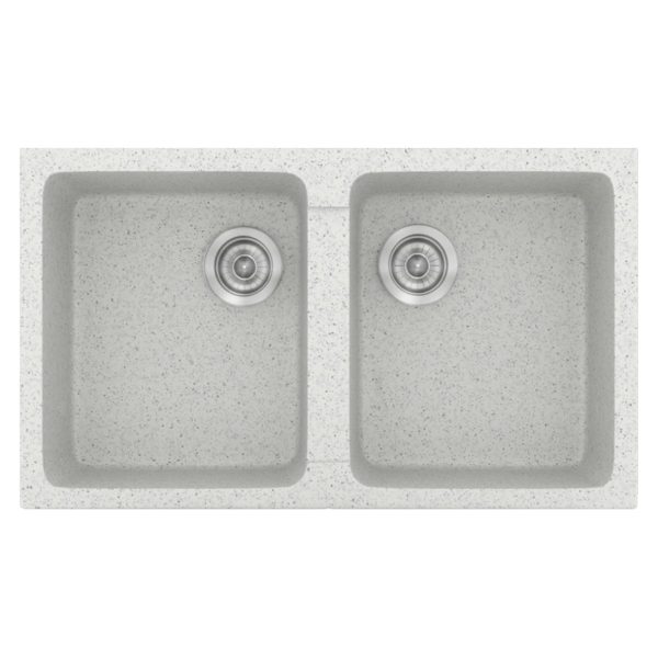 Νεροχύτης Κουζίνας Sanitec Classic 334-01 Granite White 86x50cm