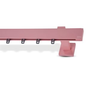 Κουρτινόξυλο Μεταλλικό FLAT Enis Τάπα Απλή Ροζ