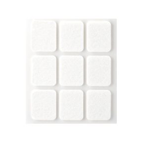 Αυτοκόλλητα Τσοχάκια Ορθογώνια Inofix 4076-2 Λευκά ⧄29mm x 23mm